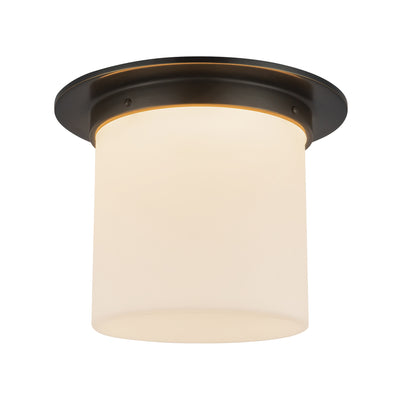 Mineral 11-in Brass Cylinder Flush Mount