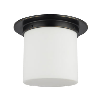 Mineral 11-in Brass Cylinder Flush Mount
