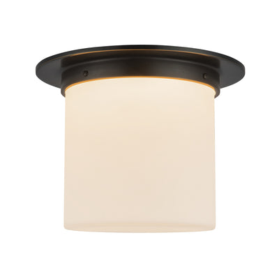Mineral 11-in Brass Cylinder Flush Mount