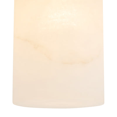 Mineral 8-in Brass Cylinder Flush Mount