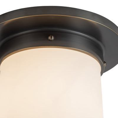 Mineral 8-in Brass Cylinder Flush Mount