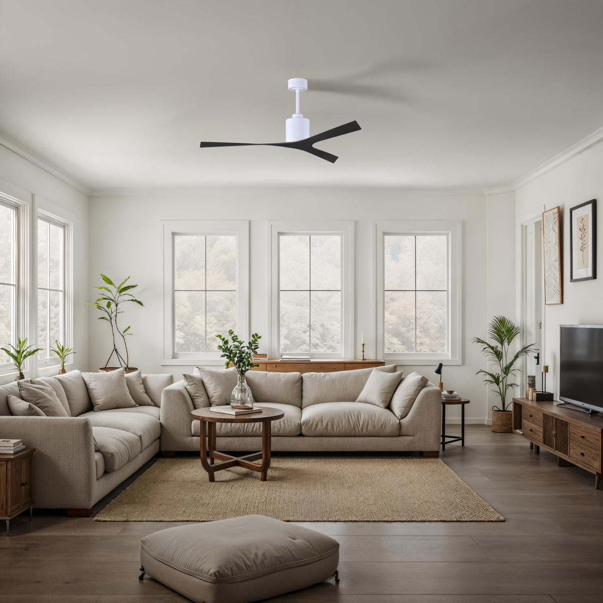 56-Inch Molly 3-Blade Ceiling Fan Without Light kit