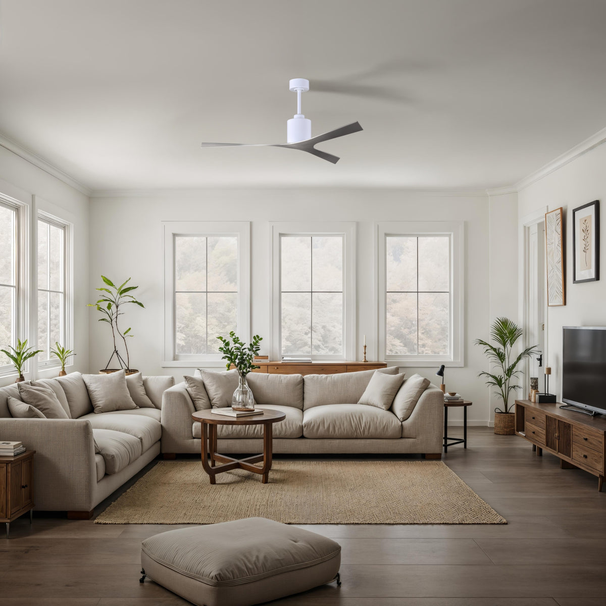 56-Inch Molly 3-Blade Ceiling Fan Without Light kit