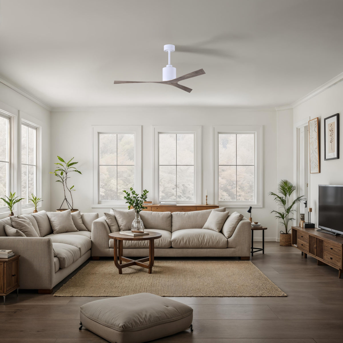 56-Inch Molly 3-Blade Ceiling Fan Without Light kit