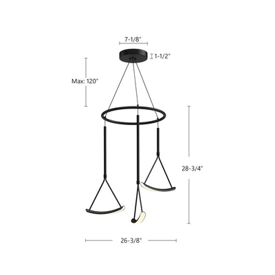 Mobil 27-in Aluminum Chandelier