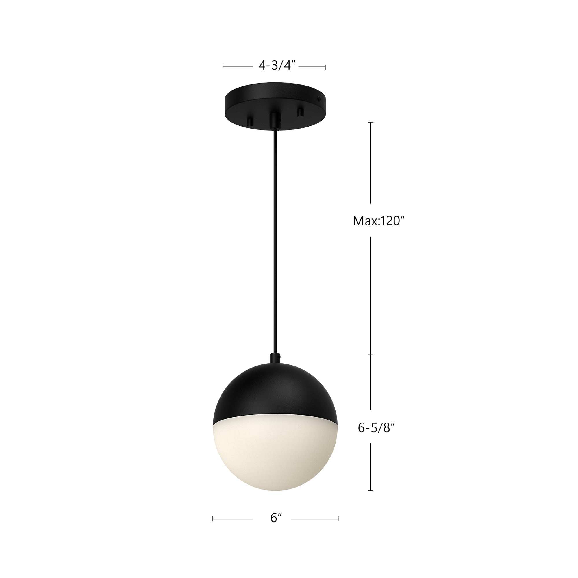 Monae 6-in Aluminum Pendant