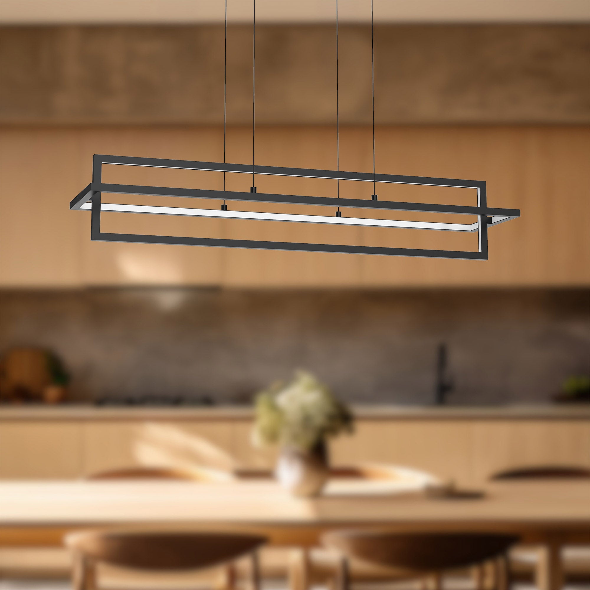 Mondrian 36-in Compact Acrylic Linear LED Pendant