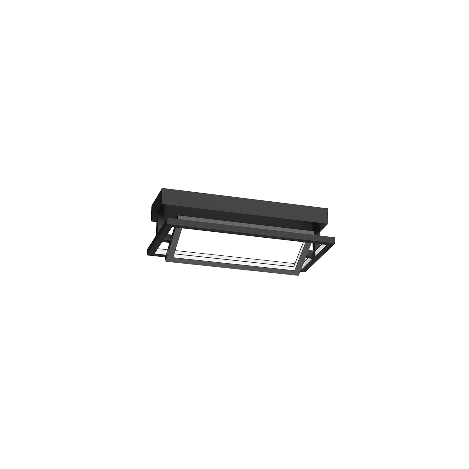 Mondrian 15-in Aluminum Semi-Flush Mount