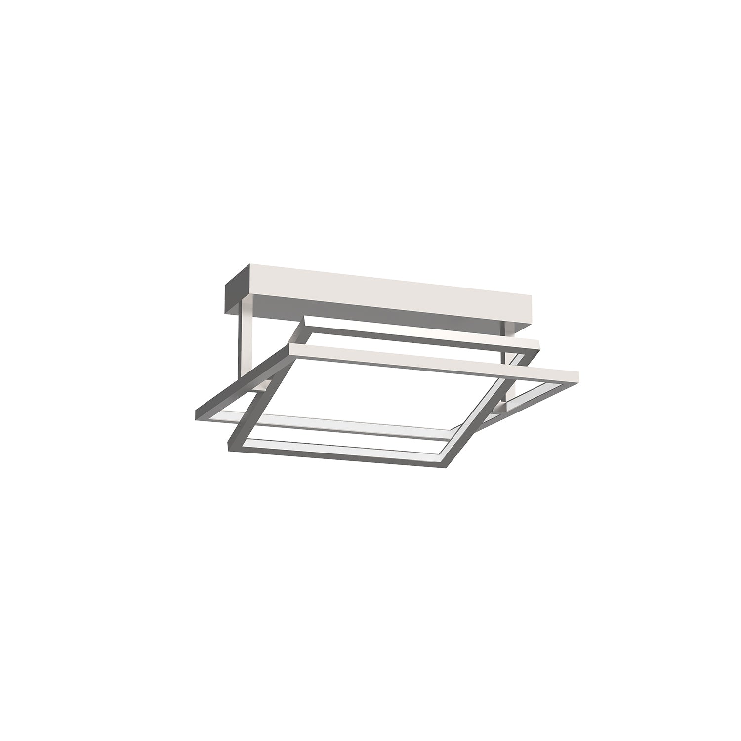 Mondrian 16-in Aluminum Semi-Flush Mount