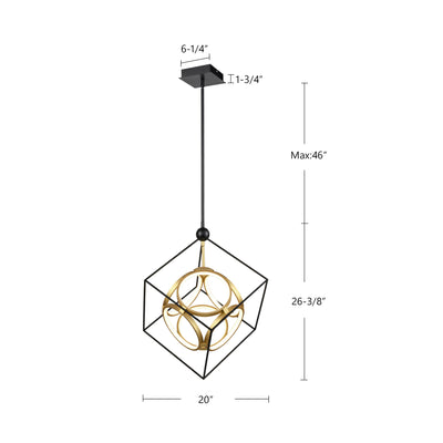 Monza 20-in Aluminum Chandelier