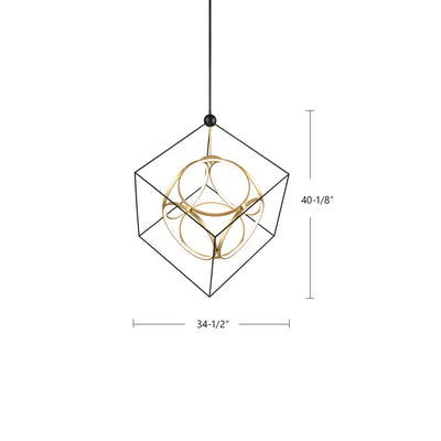 Monza 34-in Aluminum Chandelier