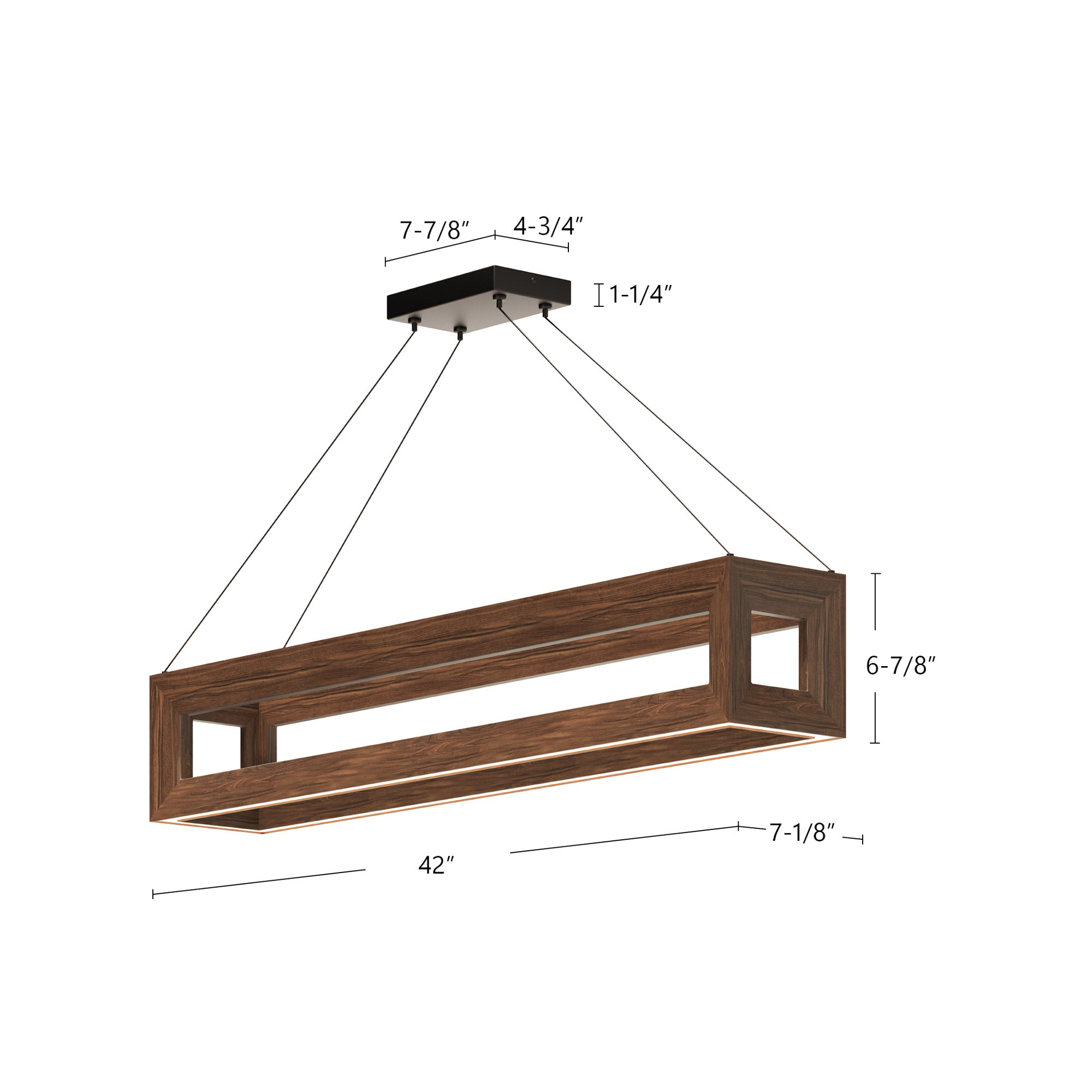 Morina 42-in Steel Linear Pendant