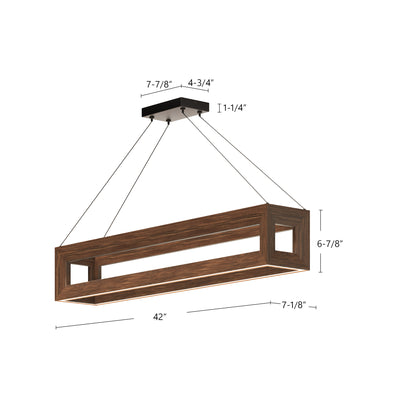 Morina 42-in Steel Linear Pendant