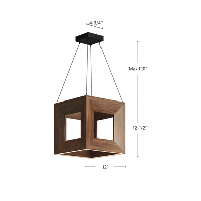 Morina 12-in Dimmable LED Geometric Pendant