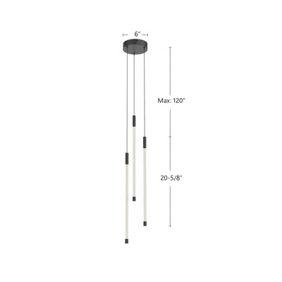 Motif 21-in Dimmable LED Multi-Light Pendant