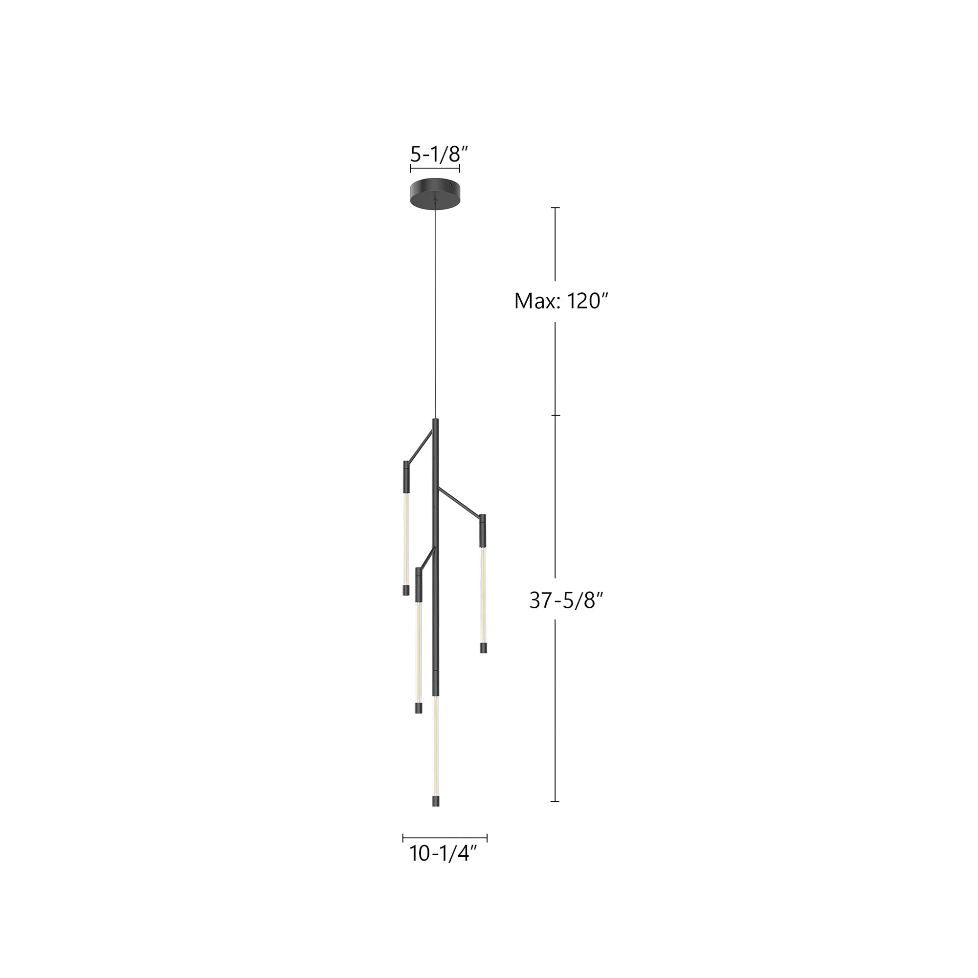 Motif 38-in Aluminum Pendant