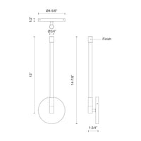 Motif 14-in Aluminum Wall Sconce