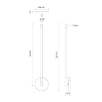 Motif 22-in Aluminum Wall Sconce