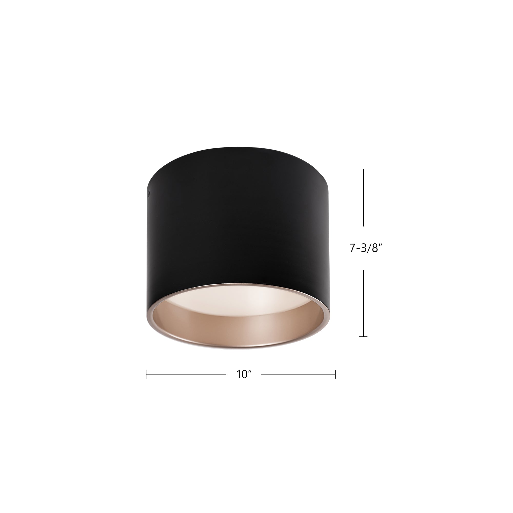 Mousinni 10-in Steel Flush Mount