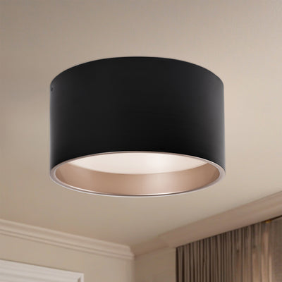 Mousinni 14-in Steel Flush Mount