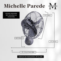 13-Inch Michelle Parede Directional Wall Fan