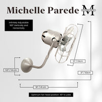 13-Inch Michelle Parede Directional Wall Fan