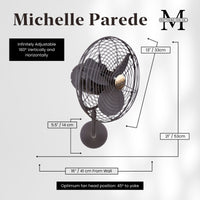 13-Inch Michelle Parede Directional Wall Fan