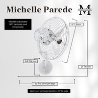13-Inch Michelle Parede Directional Wall Fan