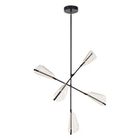 Mulberry 37-in Aluminum Chandelier