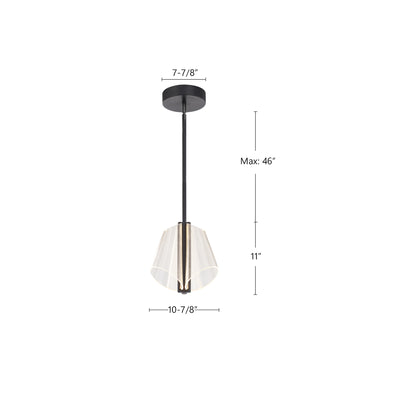 Mulberry 11-in Aluminum Pendant