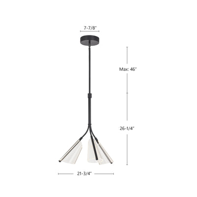Mulberry 22-in Aluminum Pendant