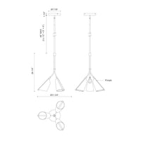 Mulberry 22-in Aluminum Pendant