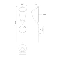 Mulberry 24-in Aluminum Acrylic Wall Sconce