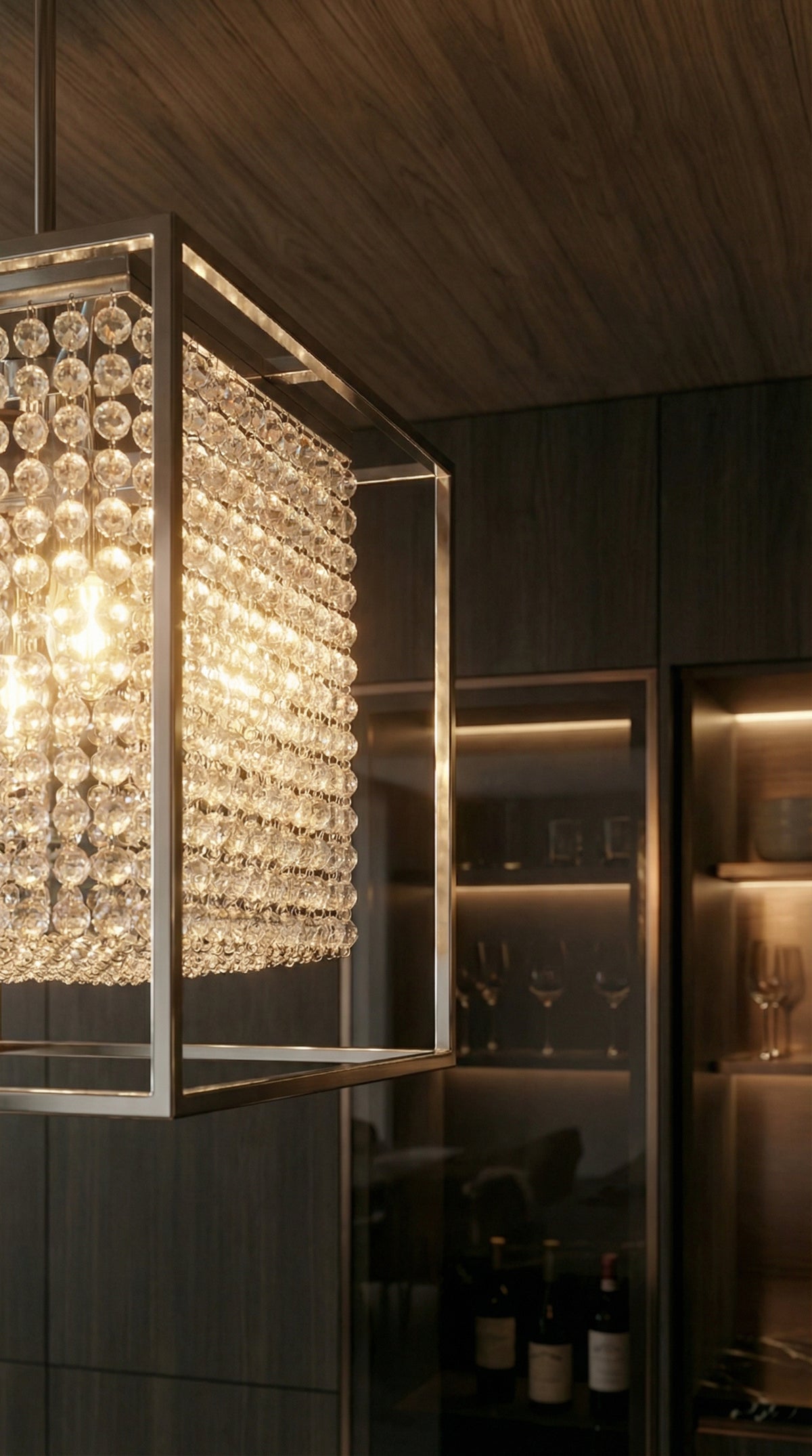 Cube 5 Light Chrome Chandelier