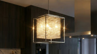 Cube 5 Light Chrome Chandelier