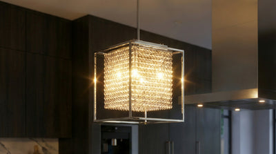 Cube 5 Light Chrome Chandelier