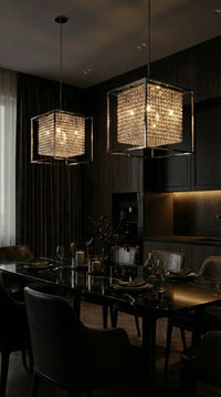 Cube 5 Light Chrome Chandelier