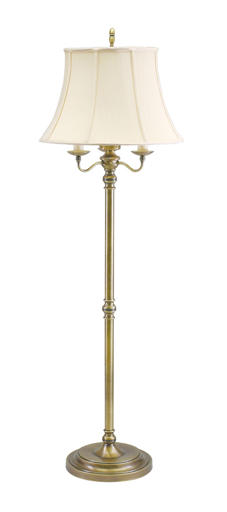 63-inch Newport Antique Brass Floor Lamp