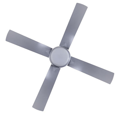 52 Inch 1 Light LED Silver Ceiling Fan with Remote