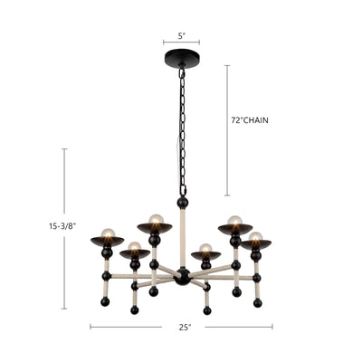 Nadine 25-in Steel Chandelier