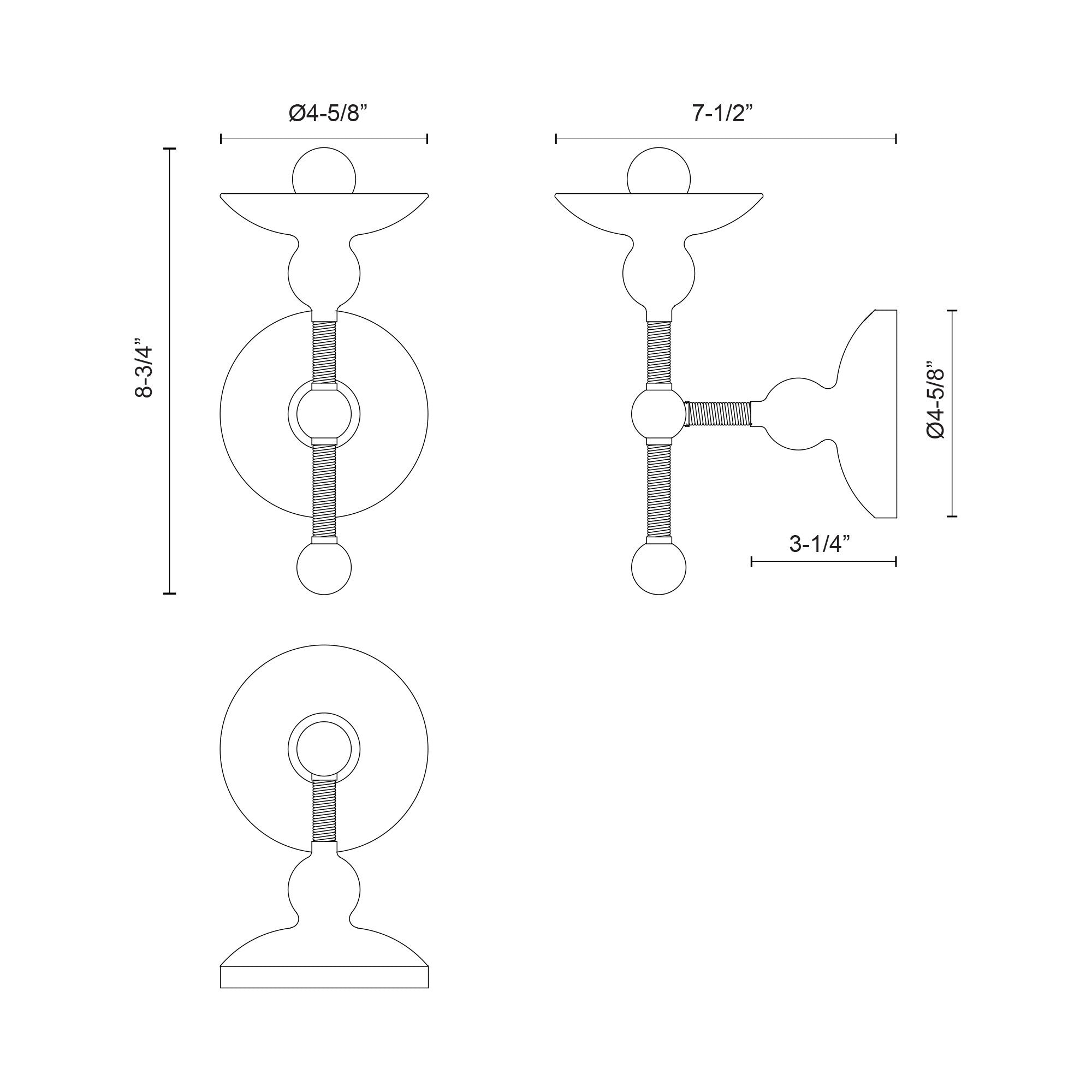 Nadine 4-in Steel Vanity Light