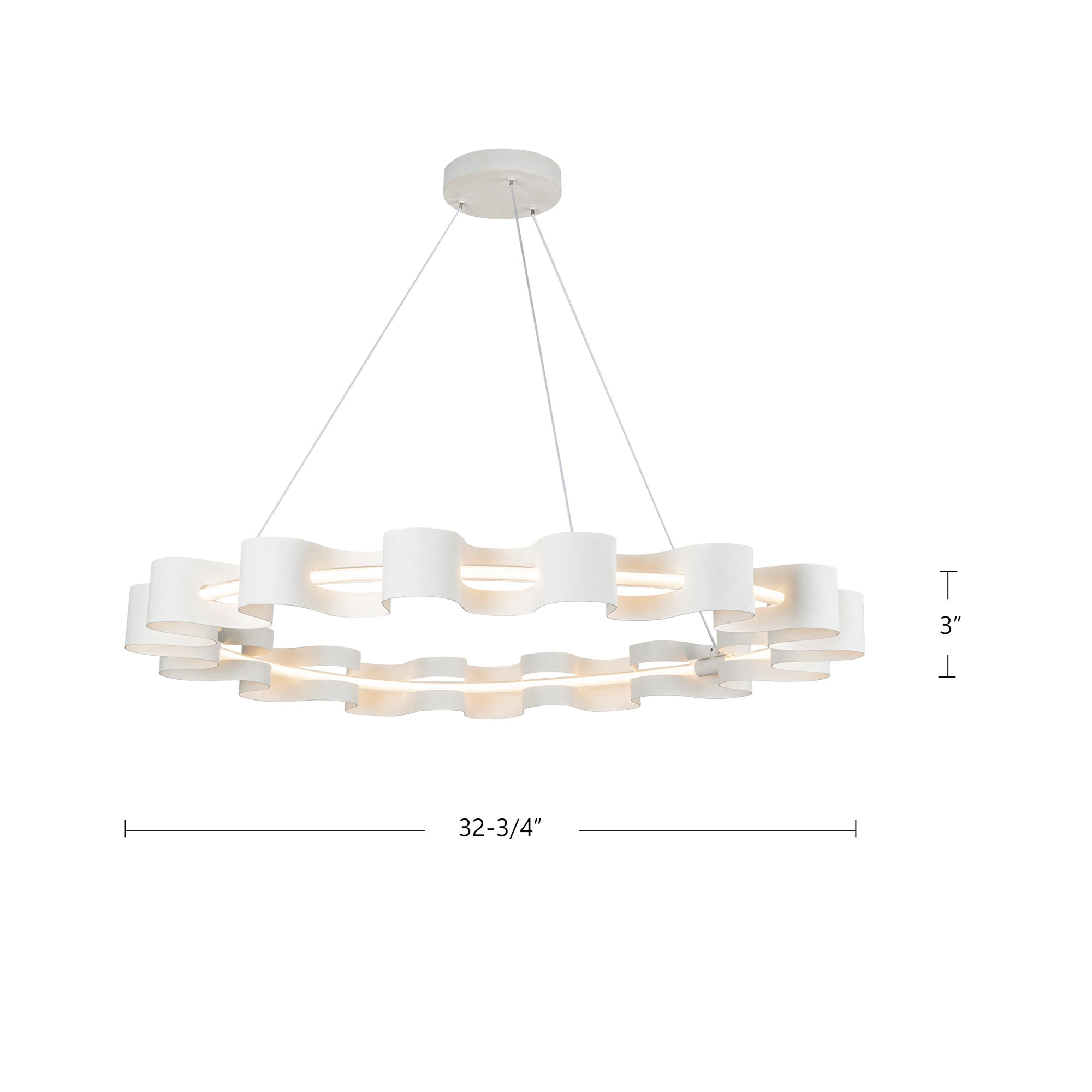 Nami 32-in Steel Chandelier