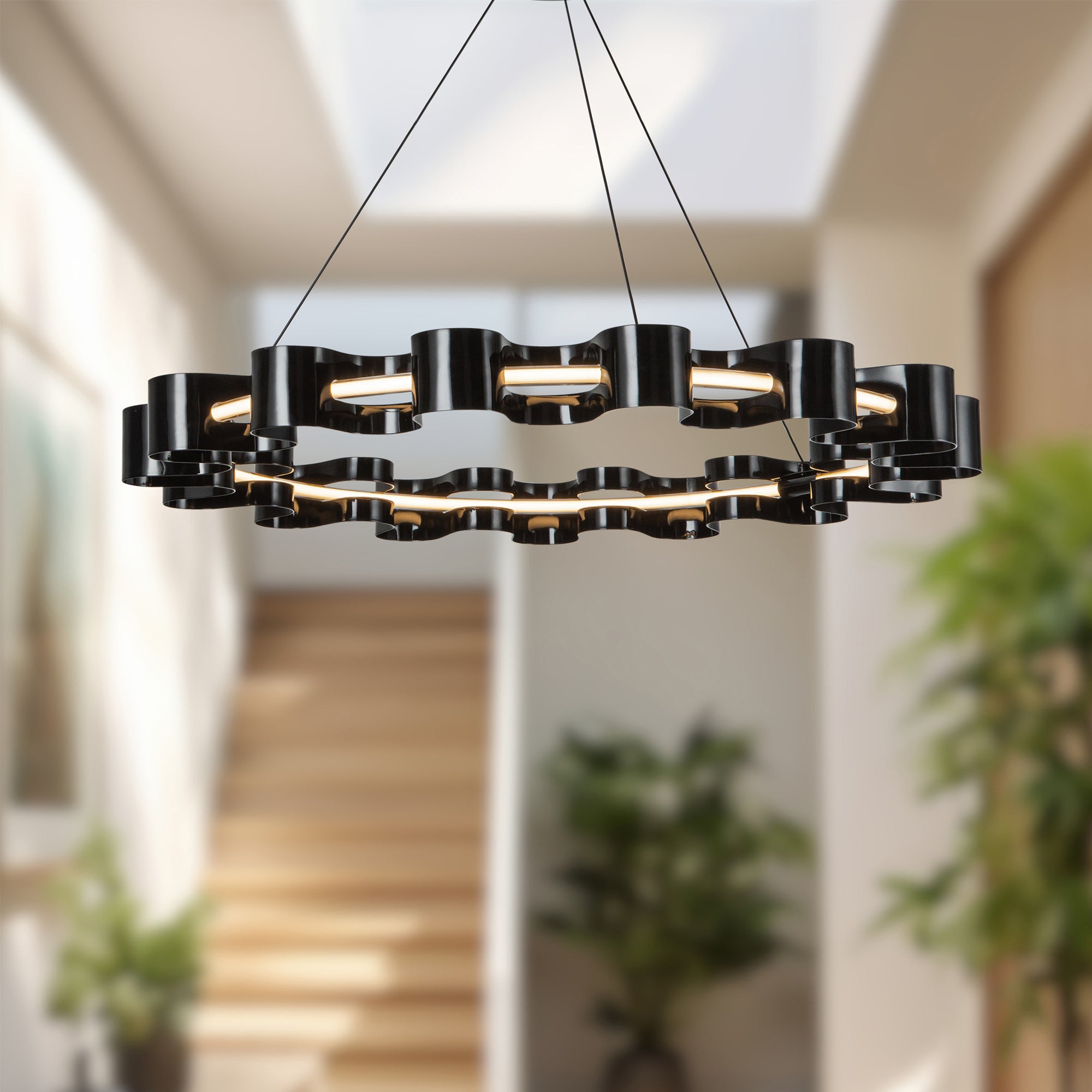 Nami 32-in Steel Chandelier
