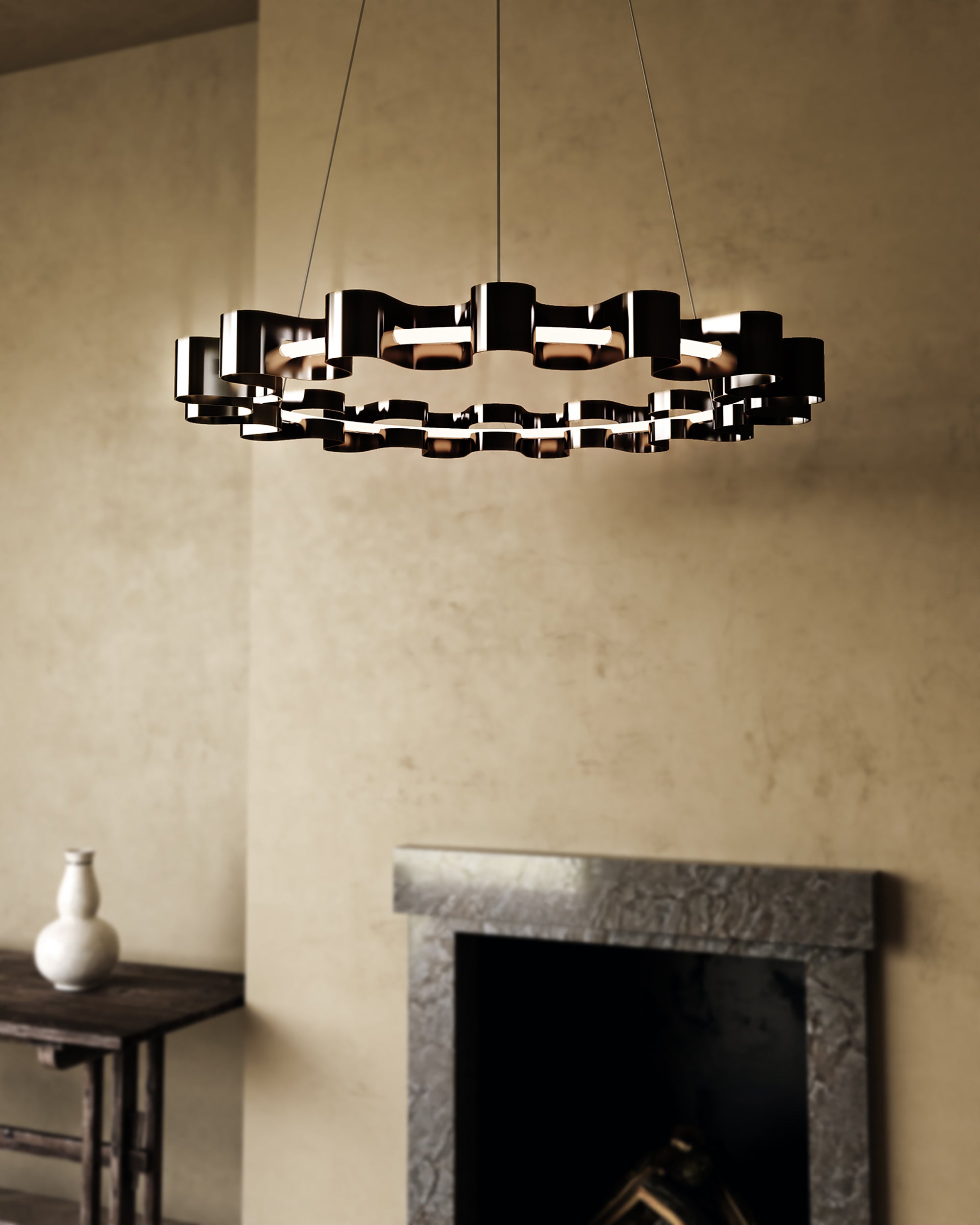 Nami 32-in Steel Chandelier