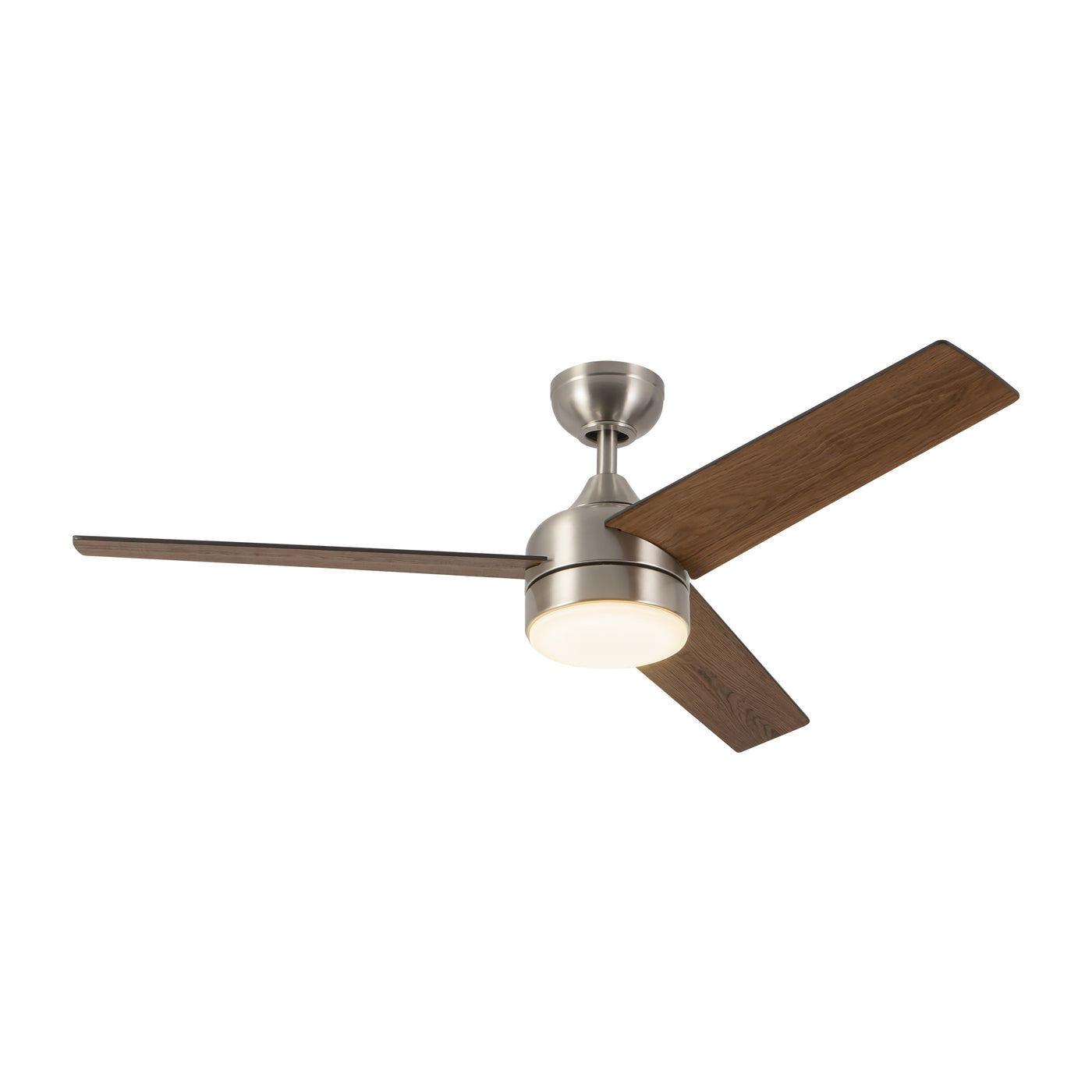 Nash 52-in Brushed Nickel Reversible DC LED Ceiling Fan