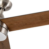 Nash 52-in Brushed Nickel Reversible DC LED Ceiling Fan