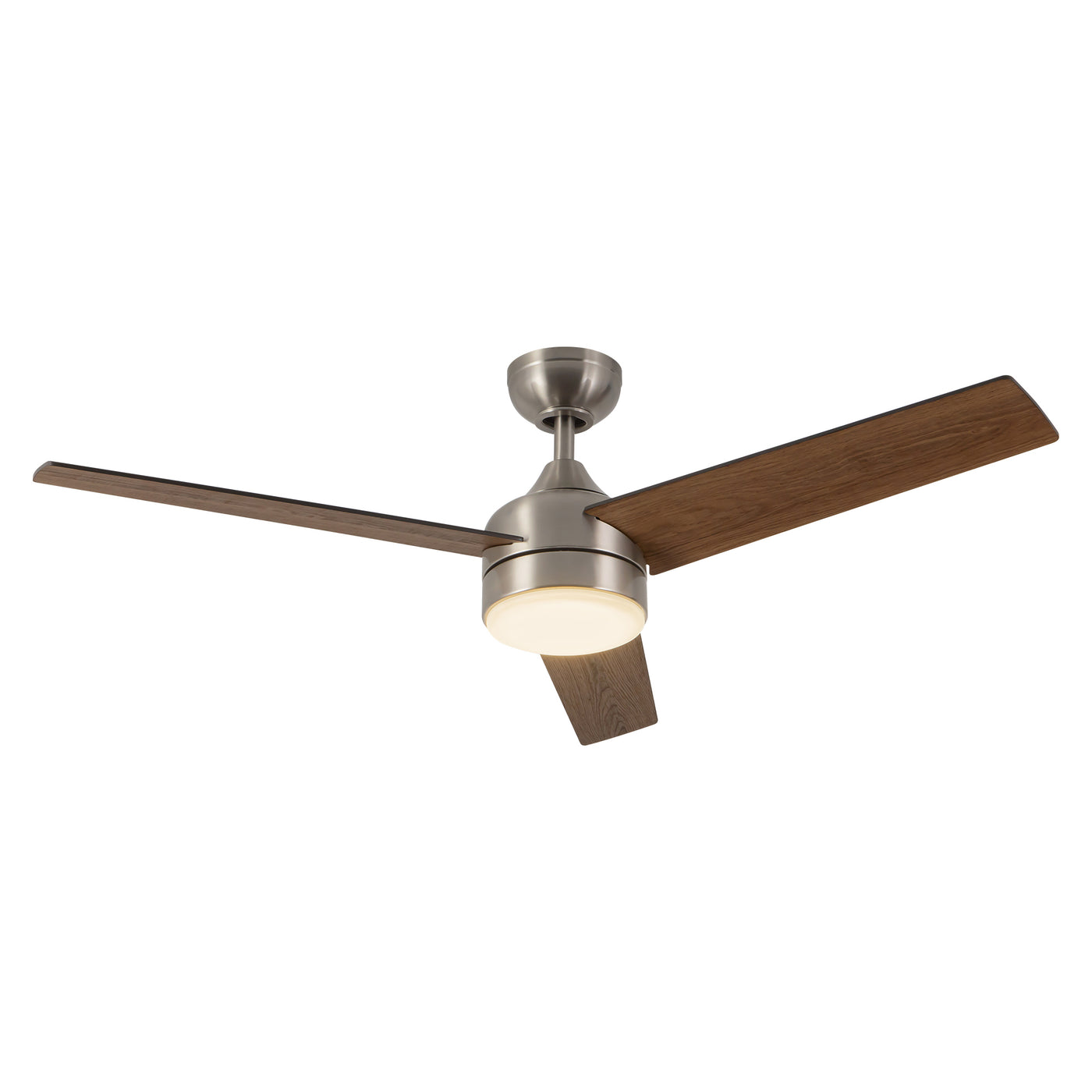 Nash 52-in Brushed Nickel Reversible DC LED Ceiling Fan