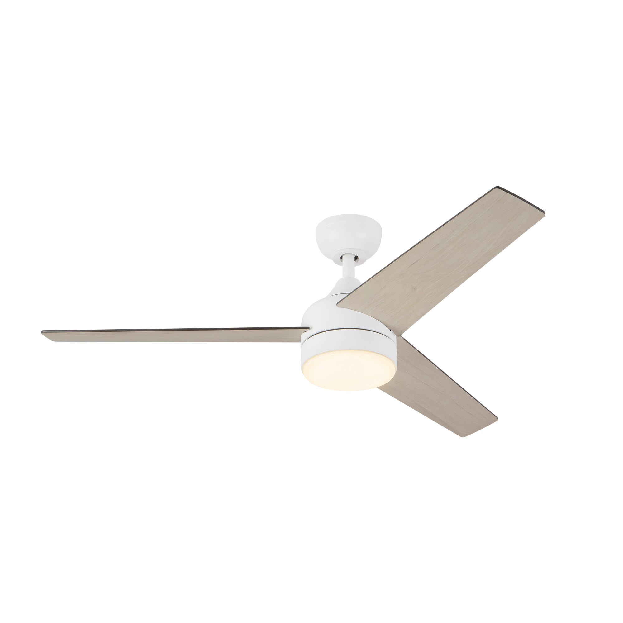 Nash 52-in White Reversible DC LED Ceiling Fan