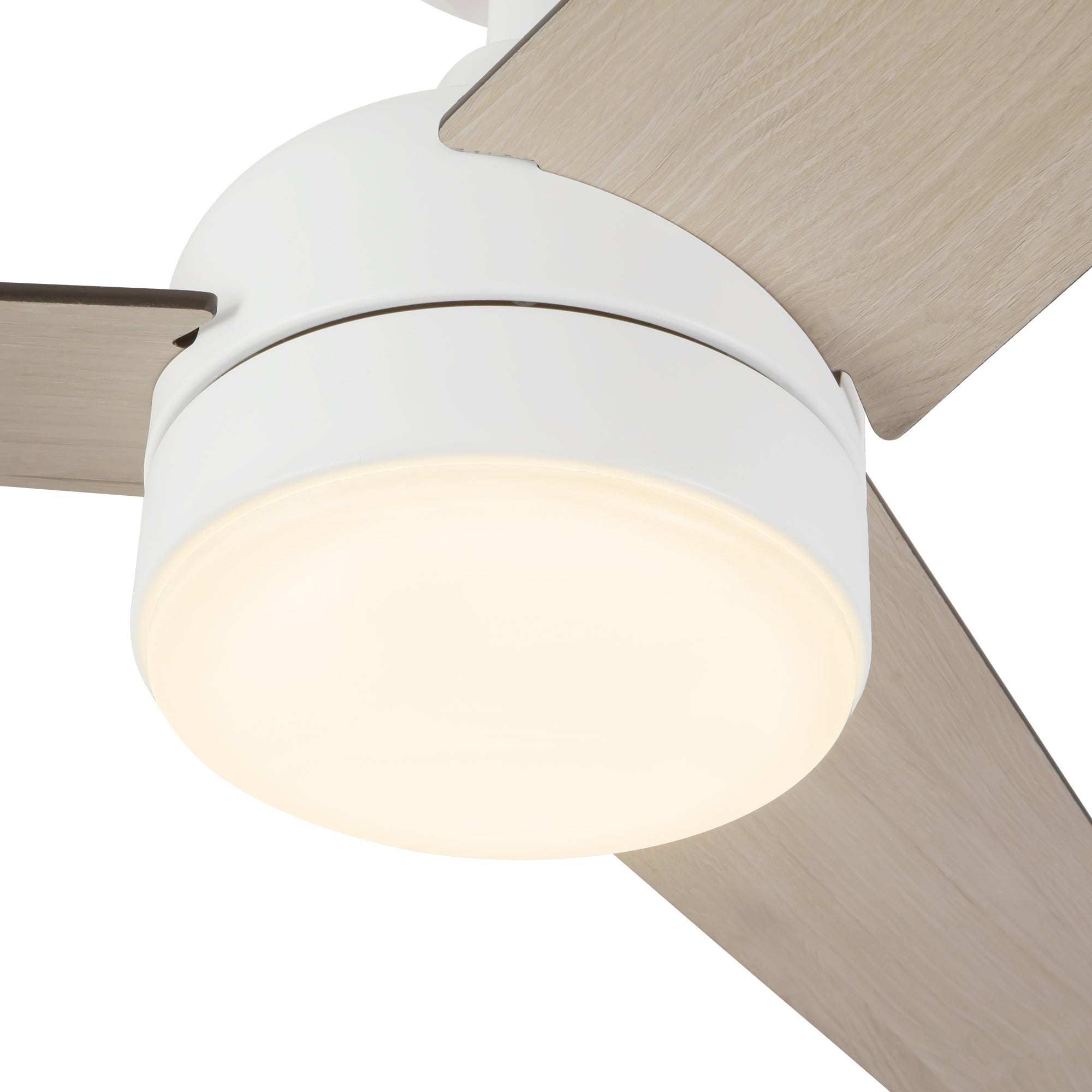 Nash 52-in White Reversible DC LED Ceiling Fan