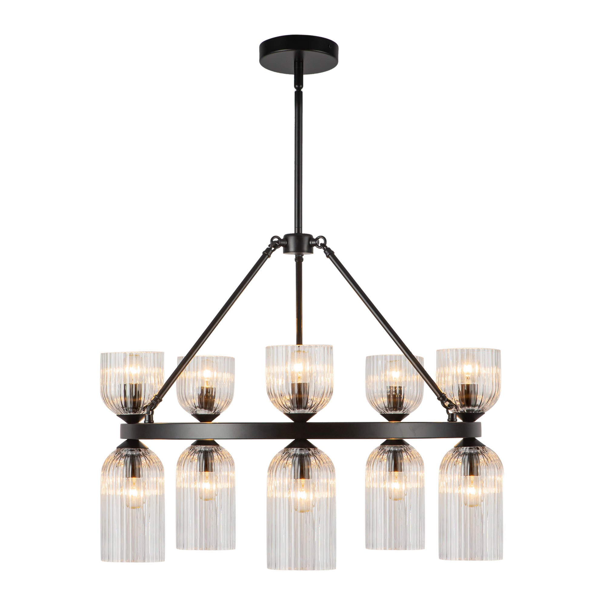Nelly 26-in Steel Chandelier